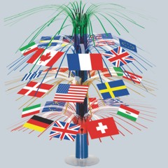 International Flag Cascade Centerpiece